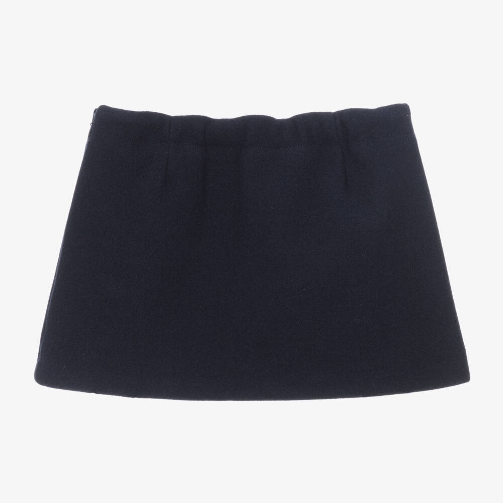 Il Gufo-Girls Midnight Blue Mini Skirt | Childrensalon Outlet