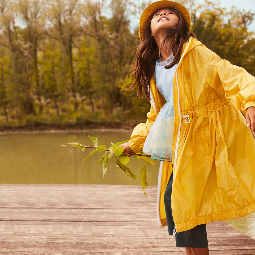 Il Gufo Girls Mustard Yellow Coat Childrensalon Outlet
