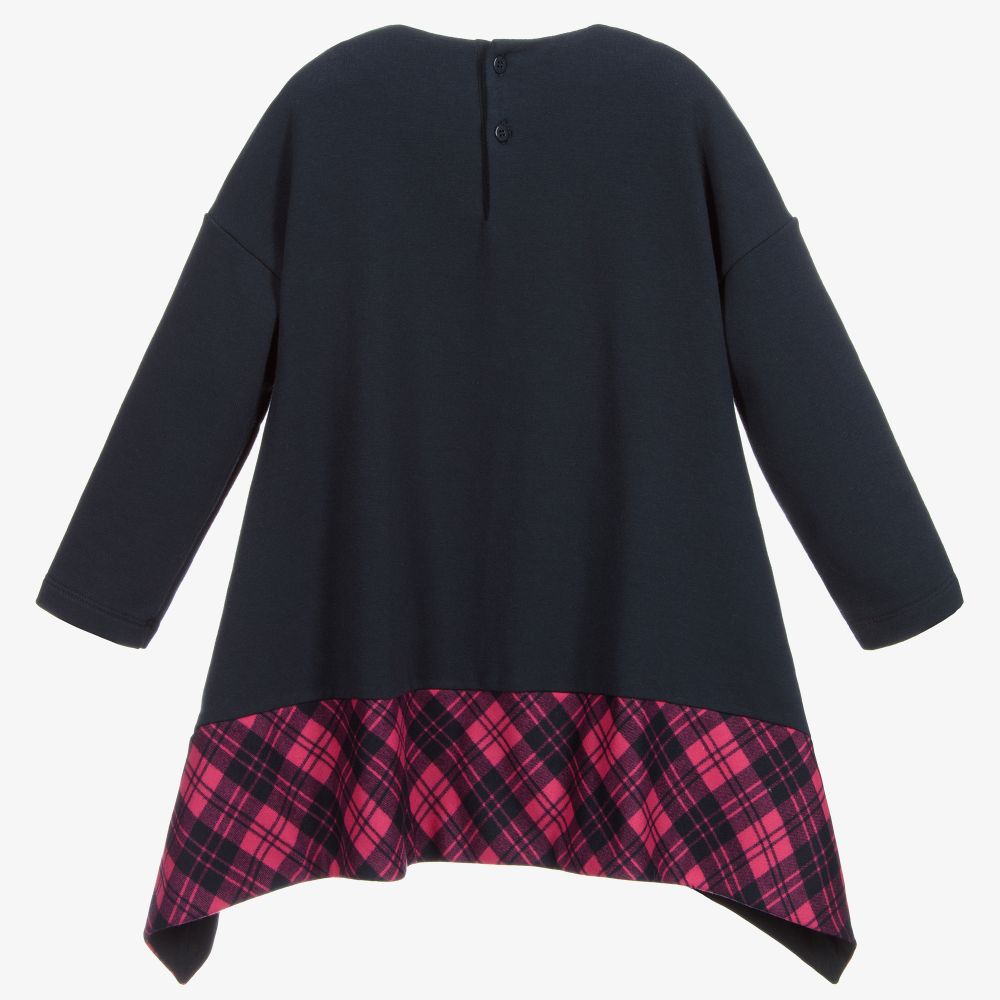 Il Gufo-فستان قطن جيرسي لون كحلي | Childrensalon Outlet