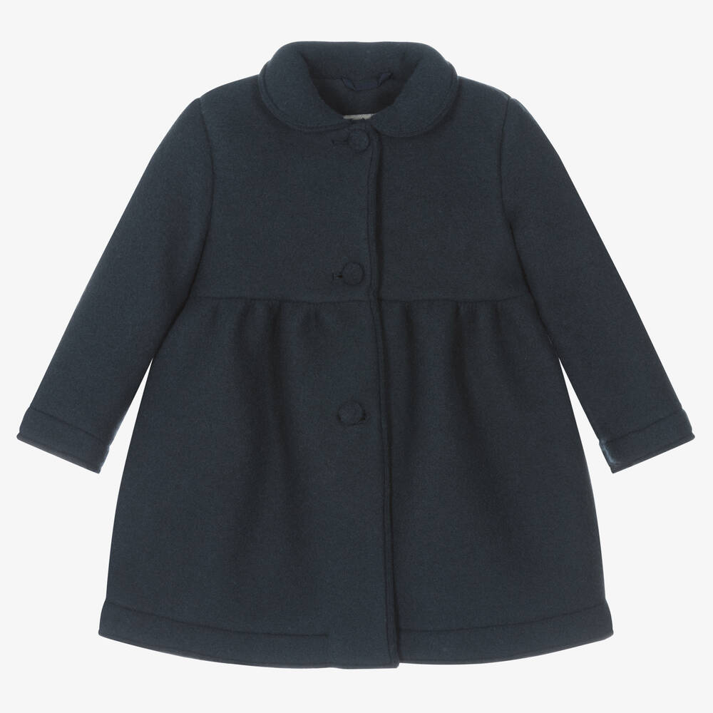 Il Gufo - Синее пальто со складками для девочек | Childrensalon