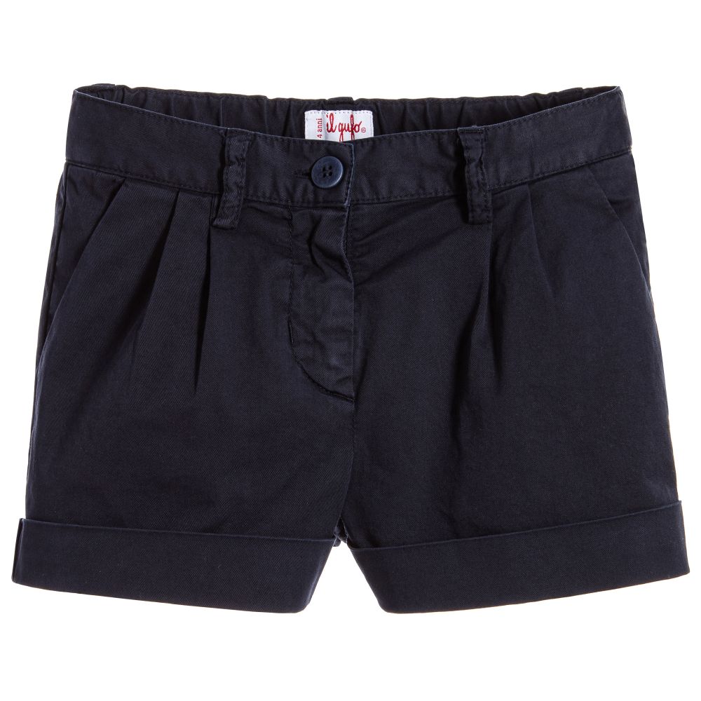 Il Gufo - Girls Navy Blue Shorts | Childrensalon