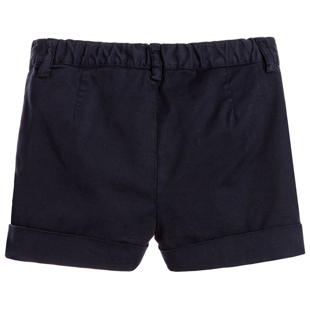 Il Gufo-Girls Navy Blue Shorts | Childrensalon Outlet