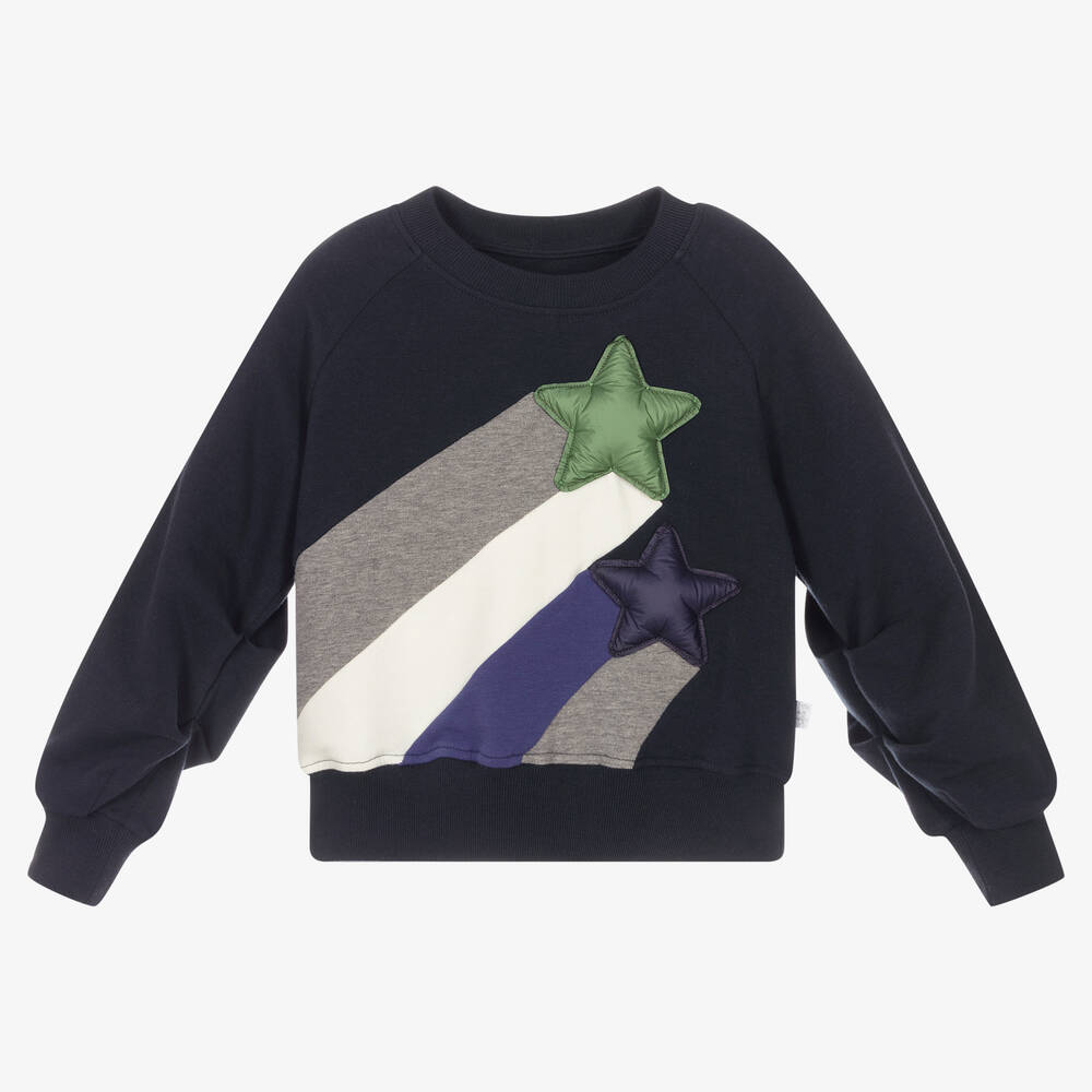 Il Gufo - Girls Navy Blue Sweatshirt | Childrensalon