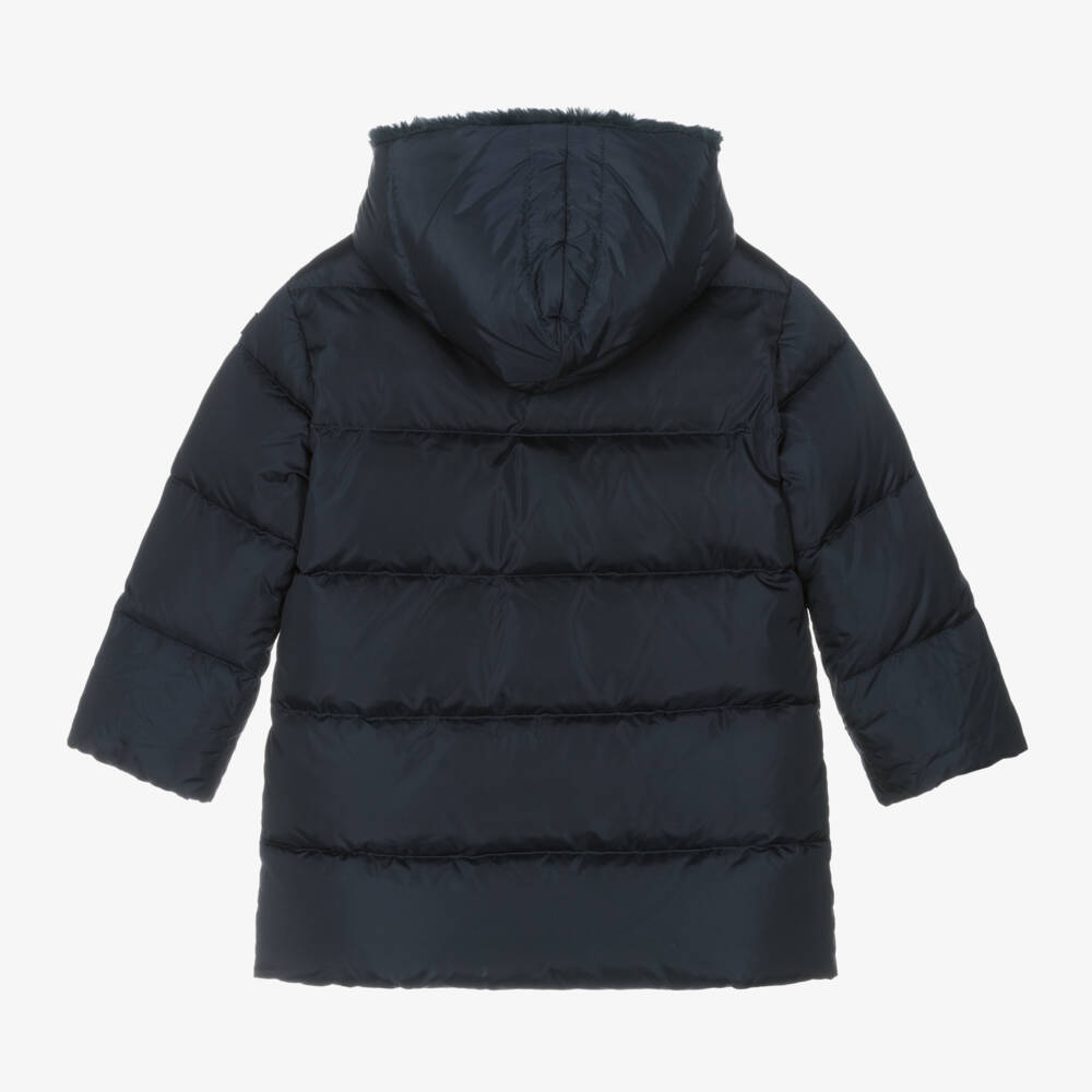 Il Gufo-Girls Navy Down Puffer Jacket | Childrensalon Outlet