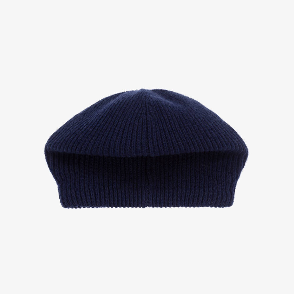 Il Gufo-Girls Navy Wool Beret | Childrensalon Outlet