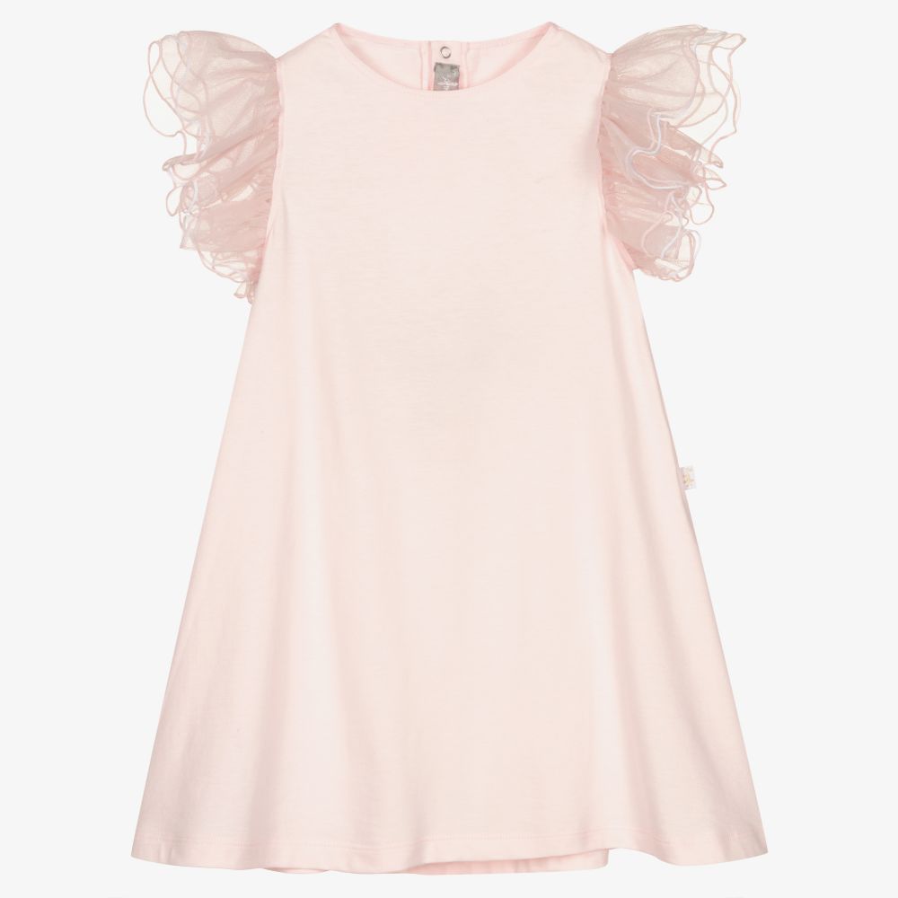 Il Gufo - Girls Pale Pink Cotton Dress | Childrensalon