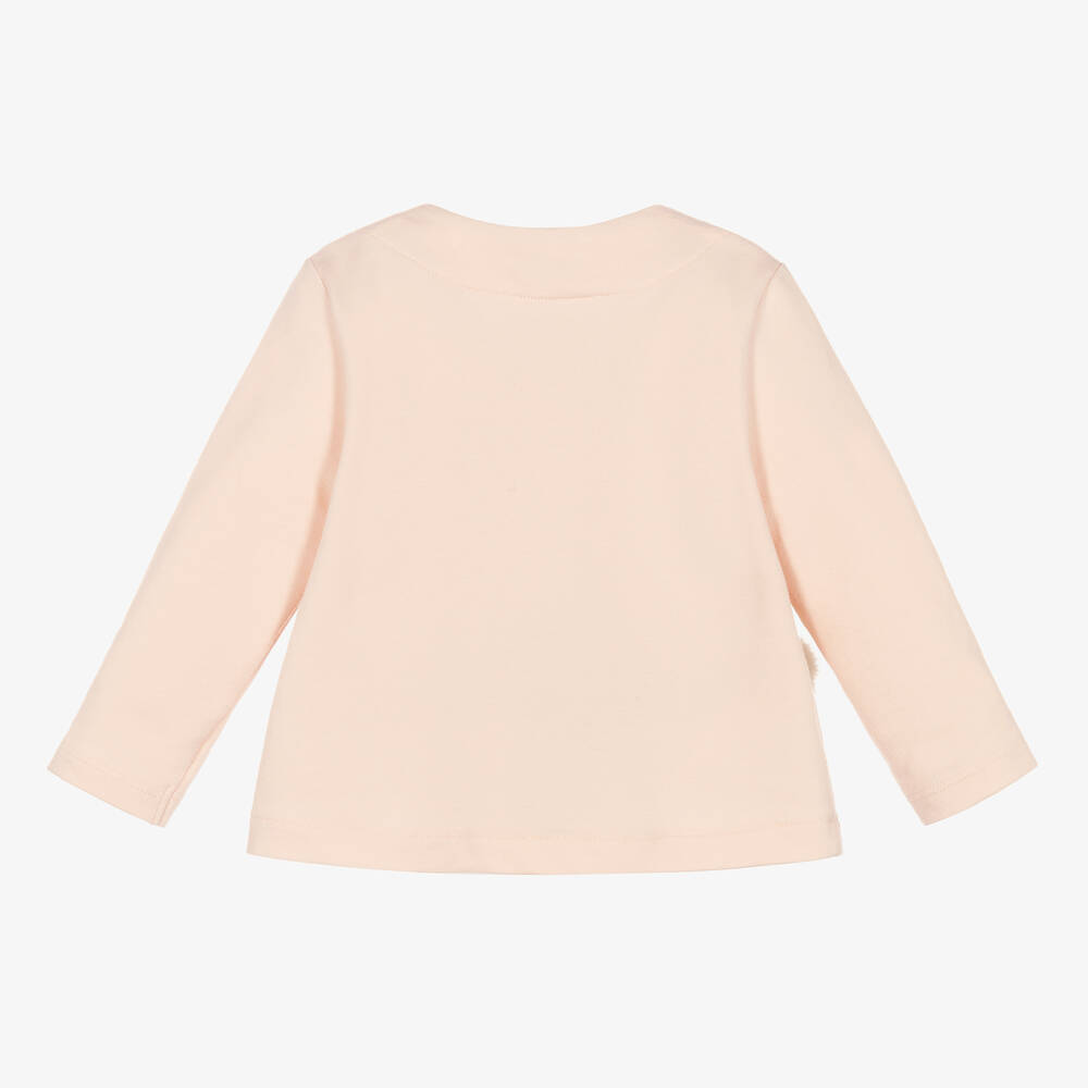 Il Gufo-توب بسحّاب قطن جيرسي لون زهري باهت | Childrensalon Outlet