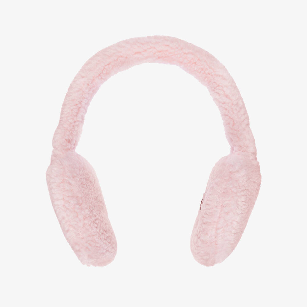 Il Gufo-Girls Pale Pink Sherpa Fleece Earmuffs | Childrensalon Outlet