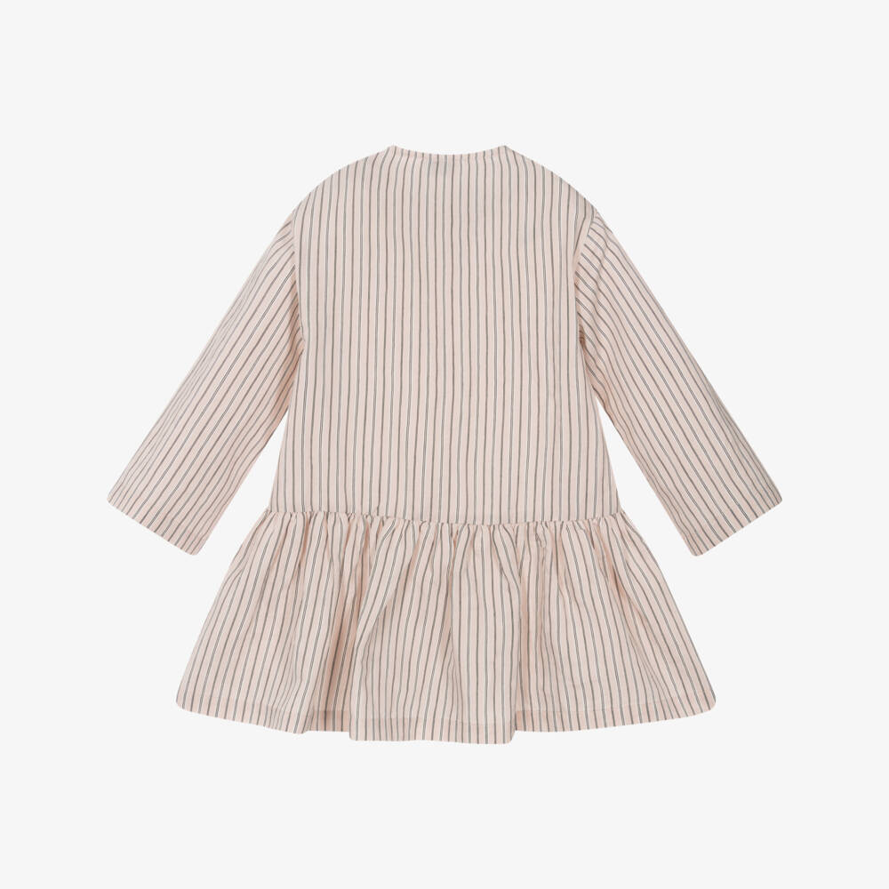 Il Gufo-Girls Pastel Striped Waistline Dress | Childrensalon Outlet