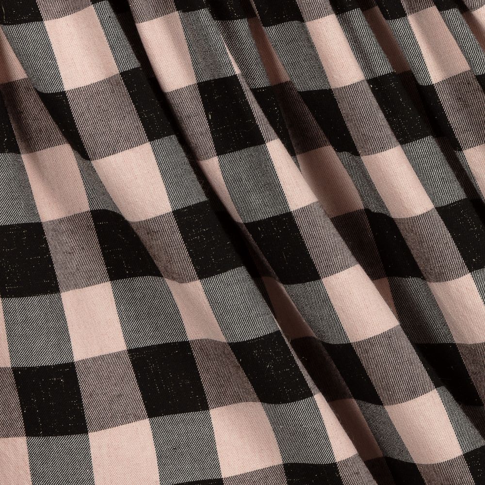 Il Gufo-Girls Pink & Black Check Dress | Childrensalon Outlet