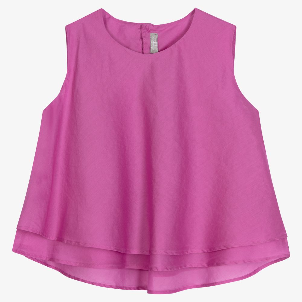 Il Gufo - Rosa Baumwollbluse für Mädchen | Childrensalon