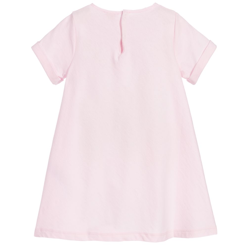 Il Gufo-Girls Pink Cotton Dress | Childrensalon Outlet
