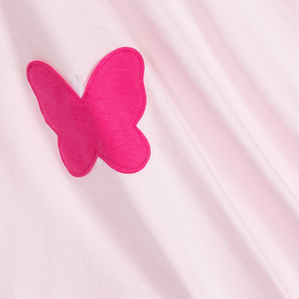 Il Gufo-Girls Pink Cotton Dress | Childrensalon Outlet