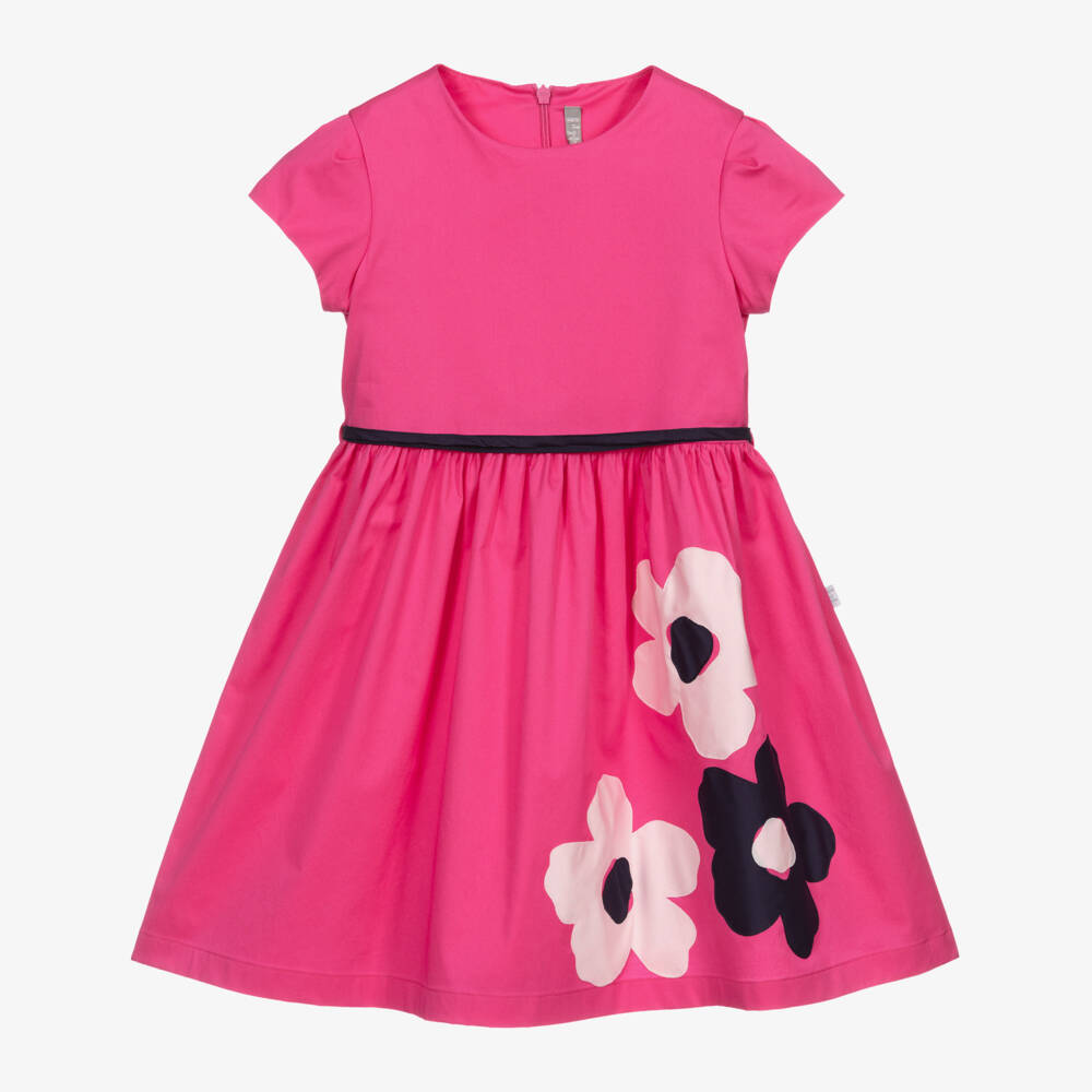 Il Gufo-فستان قطن بوبلين لون زهري | Childrensalon Outlet