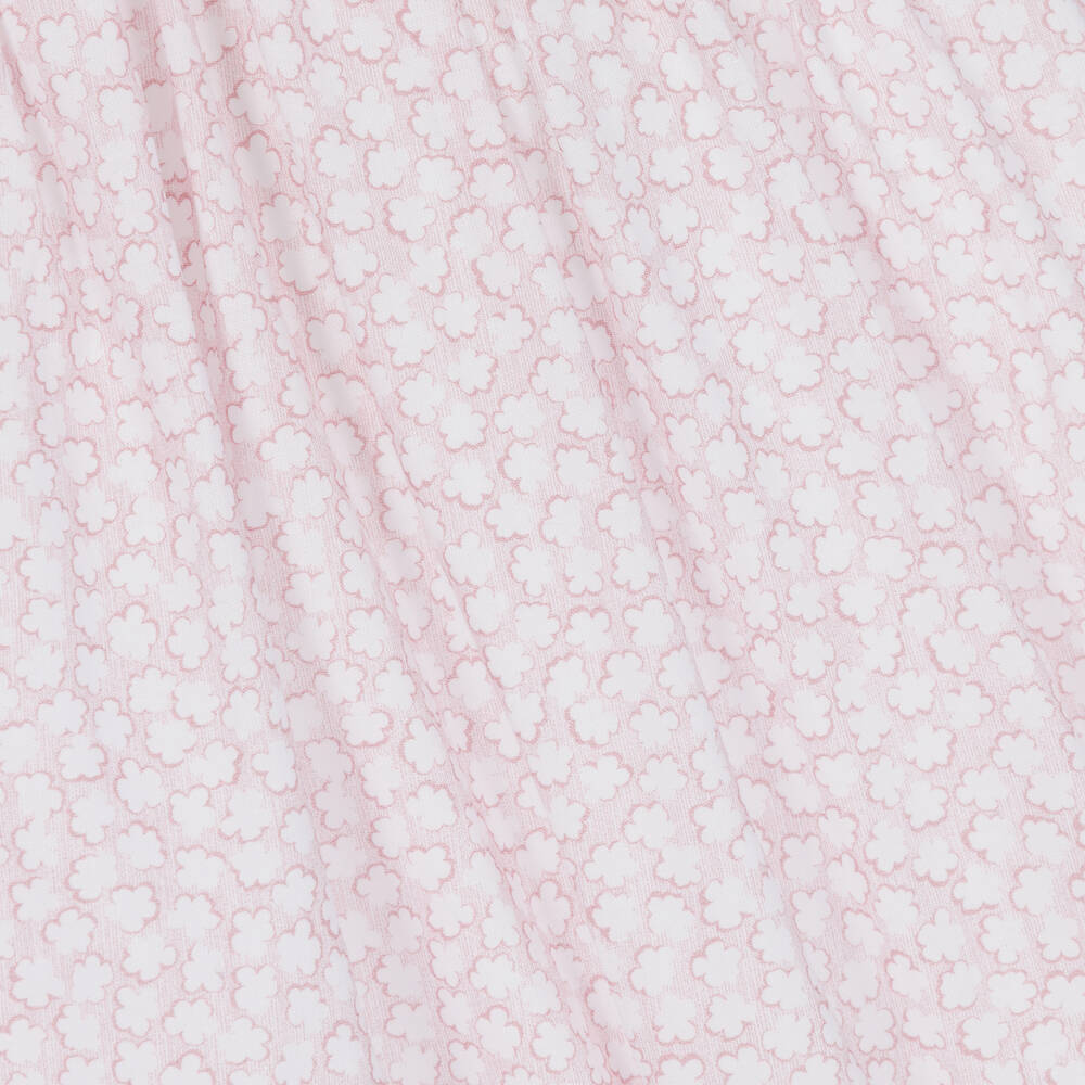 Il Gufo-Girls Pink Cotton Floral Dress | Childrensalon Outlet