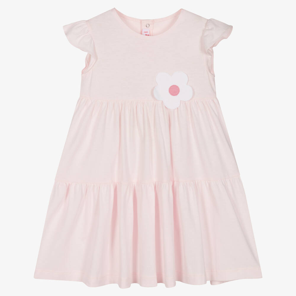 Il Gufo - Robe rose en jersey de coton fille | Childrensalon