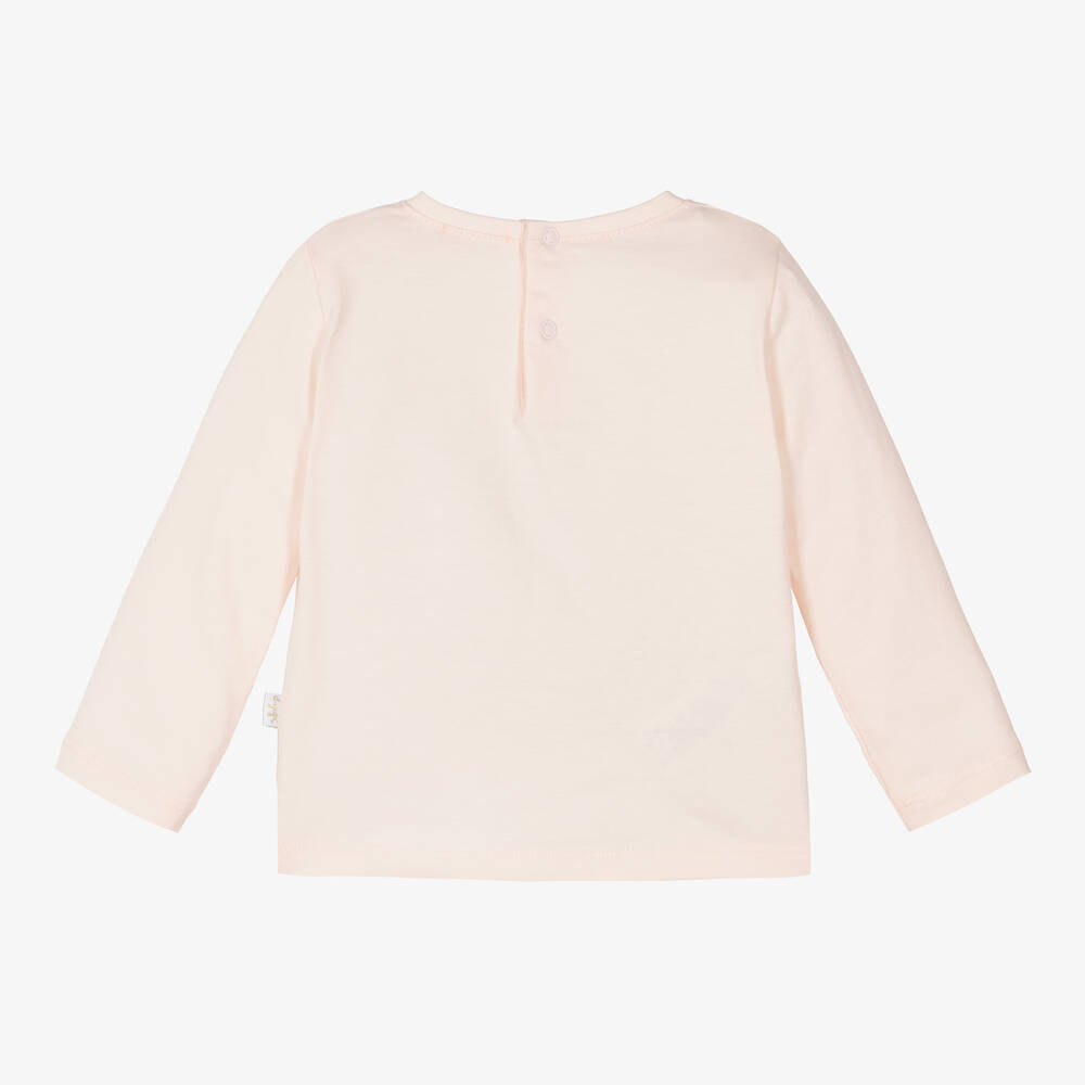 Il Gufo-Girls Pink Cotton Puppy Dog Top | Childrensalon Outlet