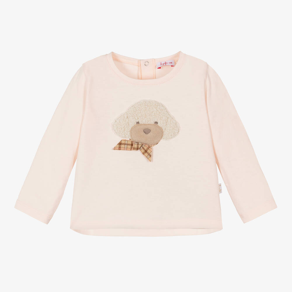 Il Gufo - Haut rose en coton chiot fille | Childrensalon