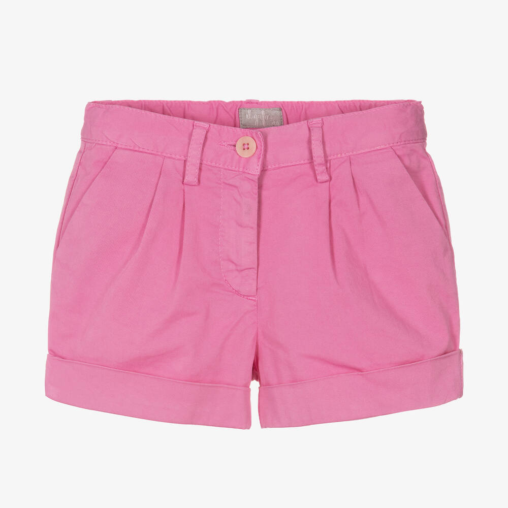 Il Gufo - Girls Pink Cotton Shorts | Childrensalon