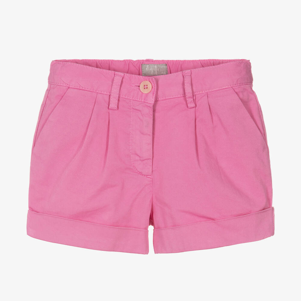 Il Gufo-Girls Pink Cotton Shorts | Childrensalon Outlet