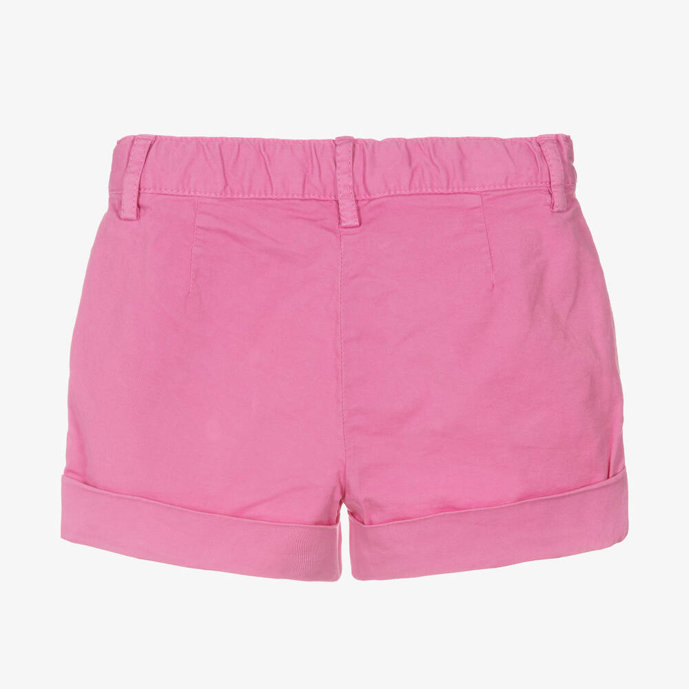 Il Gufo-Розовые хлопковые шорты для девочек | Childrensalon Outlet