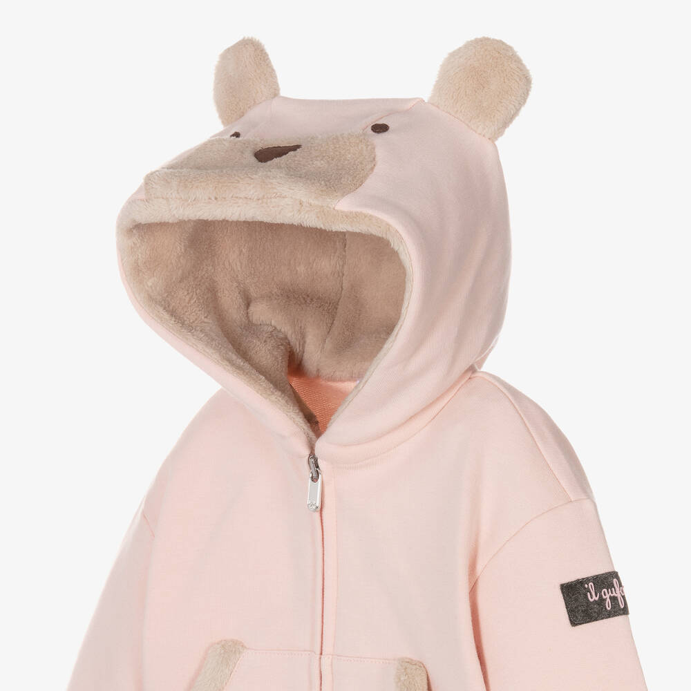 Il Gufo-Розовый спортивный костюм из хлопка Медвежонок | Childrensalon Outlet