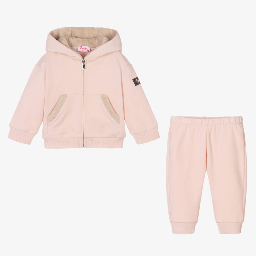 Il Gufo-Розовый спортивный костюм из хлопка Медвежонок | Childrensalon Outlet