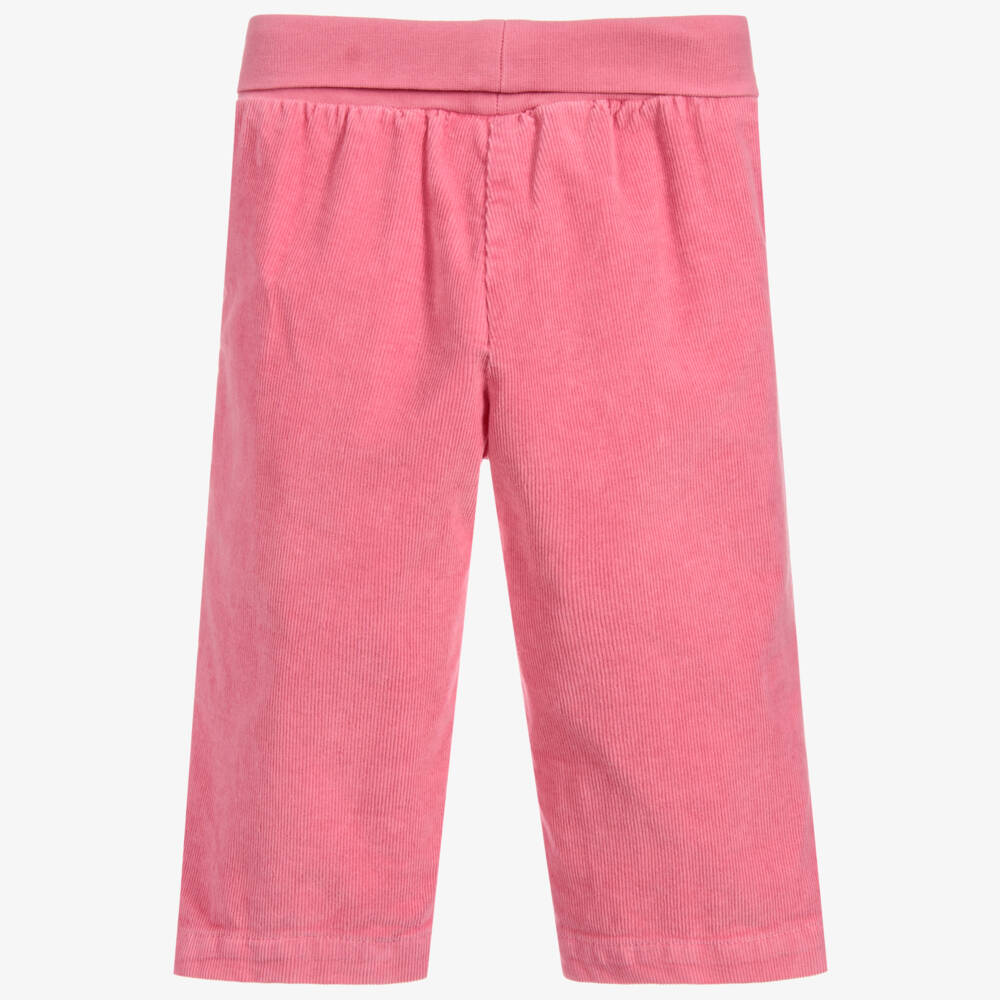 Il Gufo-Girls Pink Cotton Trousers | Childrensalon Outlet