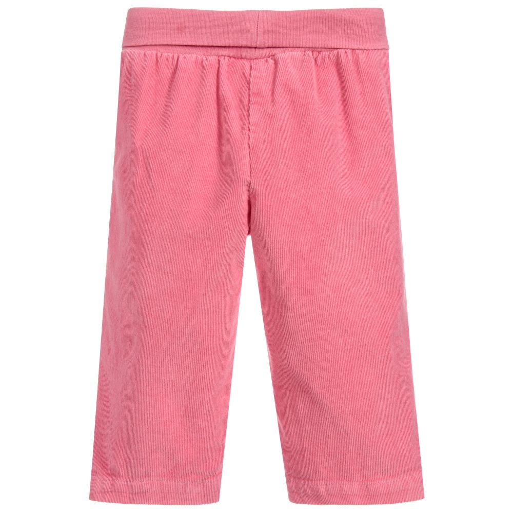 Il Gufo-Girls Pink Cotton Trousers | Childrensalon Outlet