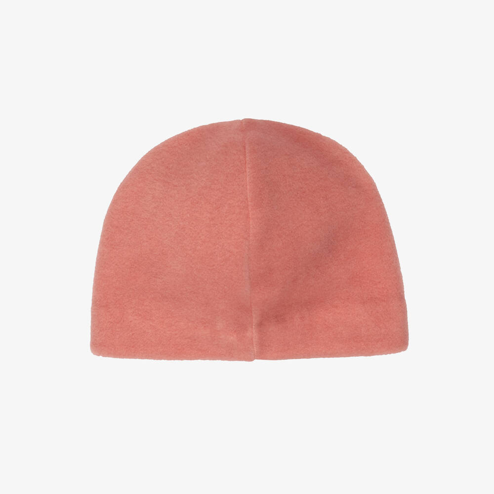 Il Gufo-Girls Pink Fleece Hat with Bow | Childrensalon Outlet