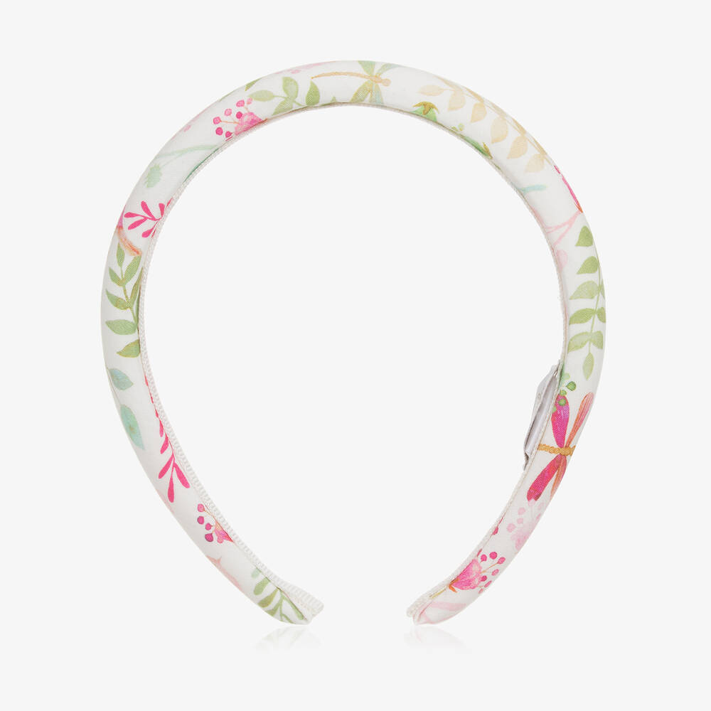 Il Gufo-Girls Pink Floral Hairband | Childrensalon Outlet