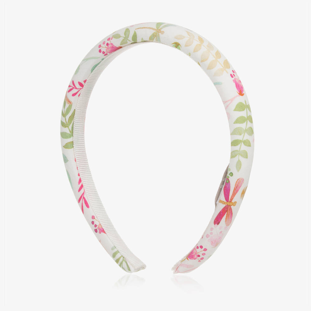 Il Gufo-Girls Pink Floral Hairband | Childrensalon Outlet
