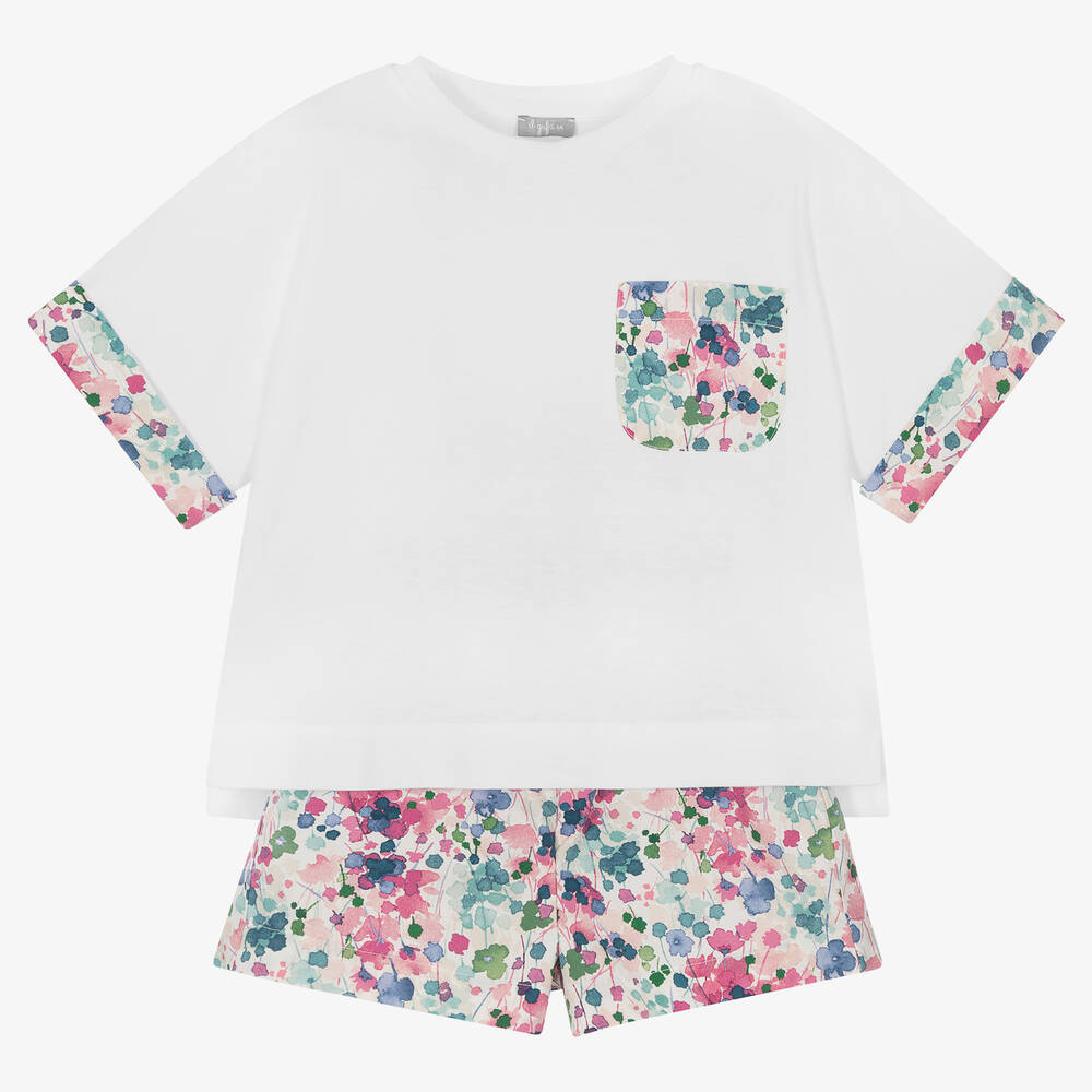 Il Gufo - Топ и розовые шорты в цветочек | Childrensalon