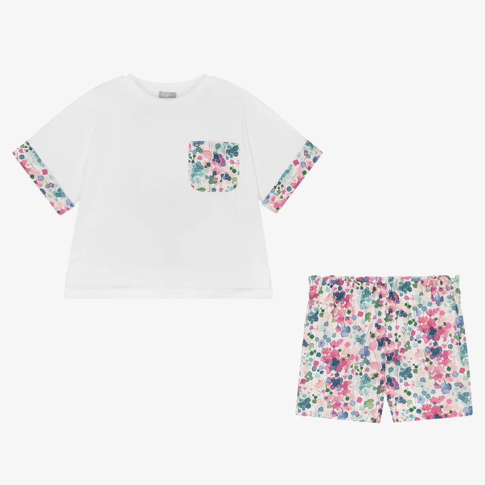 Il Gufo-Топ и розовые шорты в цветочек | Childrensalon Outlet