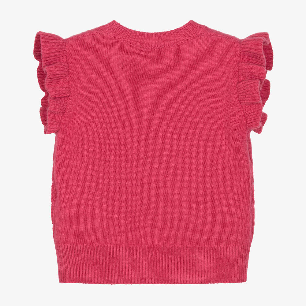 إيل غوفو-سليب أوفر صوف مارينو محبوك لون زهري للبنات | Childrensalon Outlet