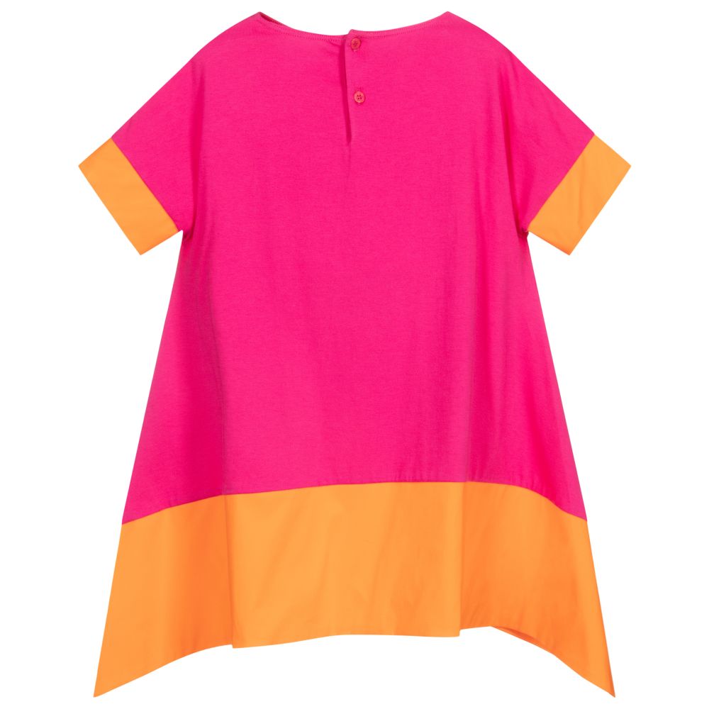 Il Gufo-Girls Pink & Orange Dress | Childrensalon Outlet