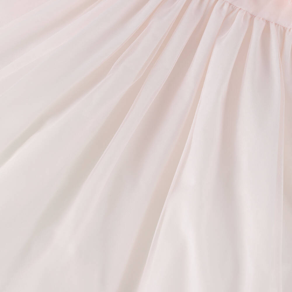 Il Gufo-Платье из розового тюля с цветочным поясом для девочек | Childrensalon Outlet