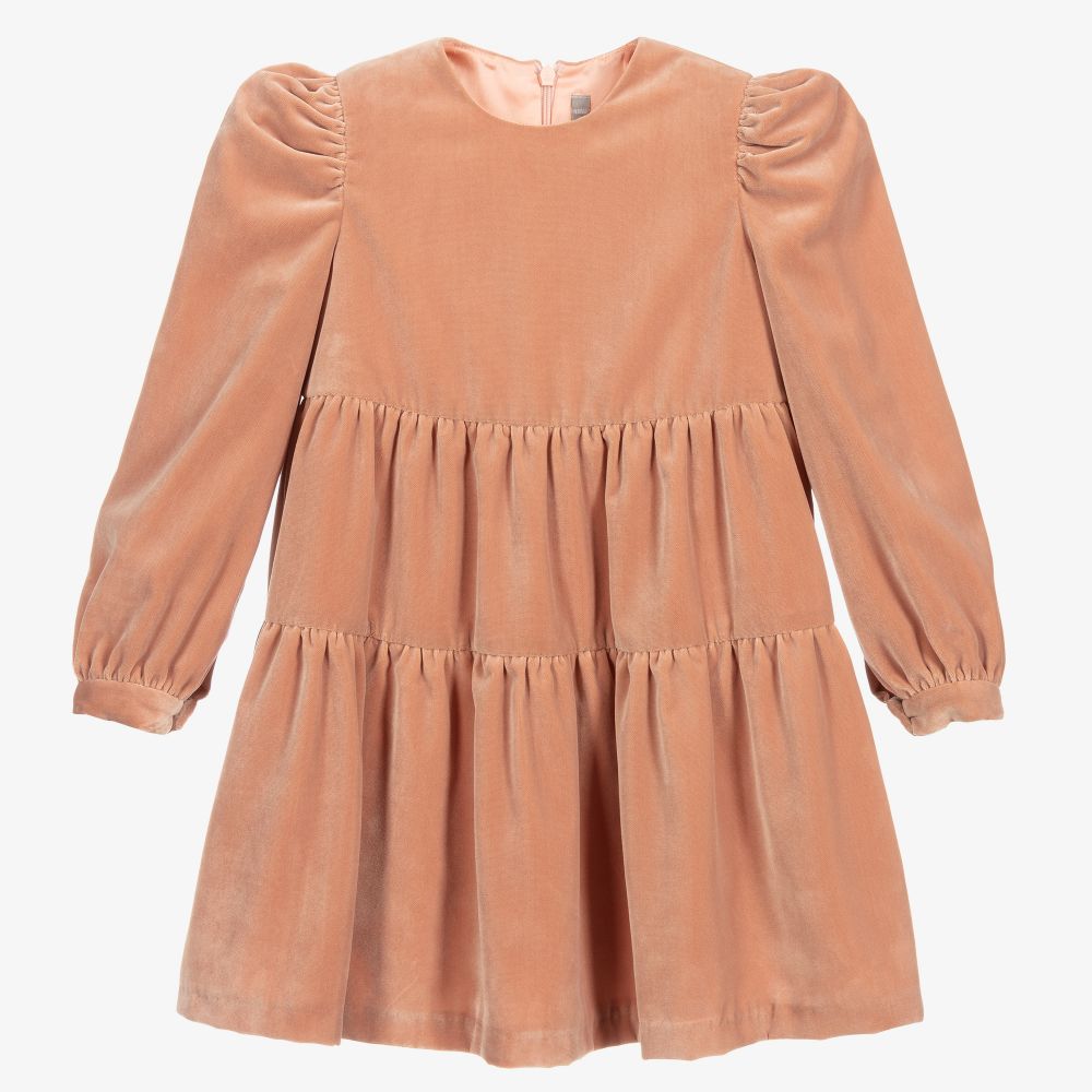 Il Gufo-Розовое бархатное платье для девочек | Childrensalon Outlet