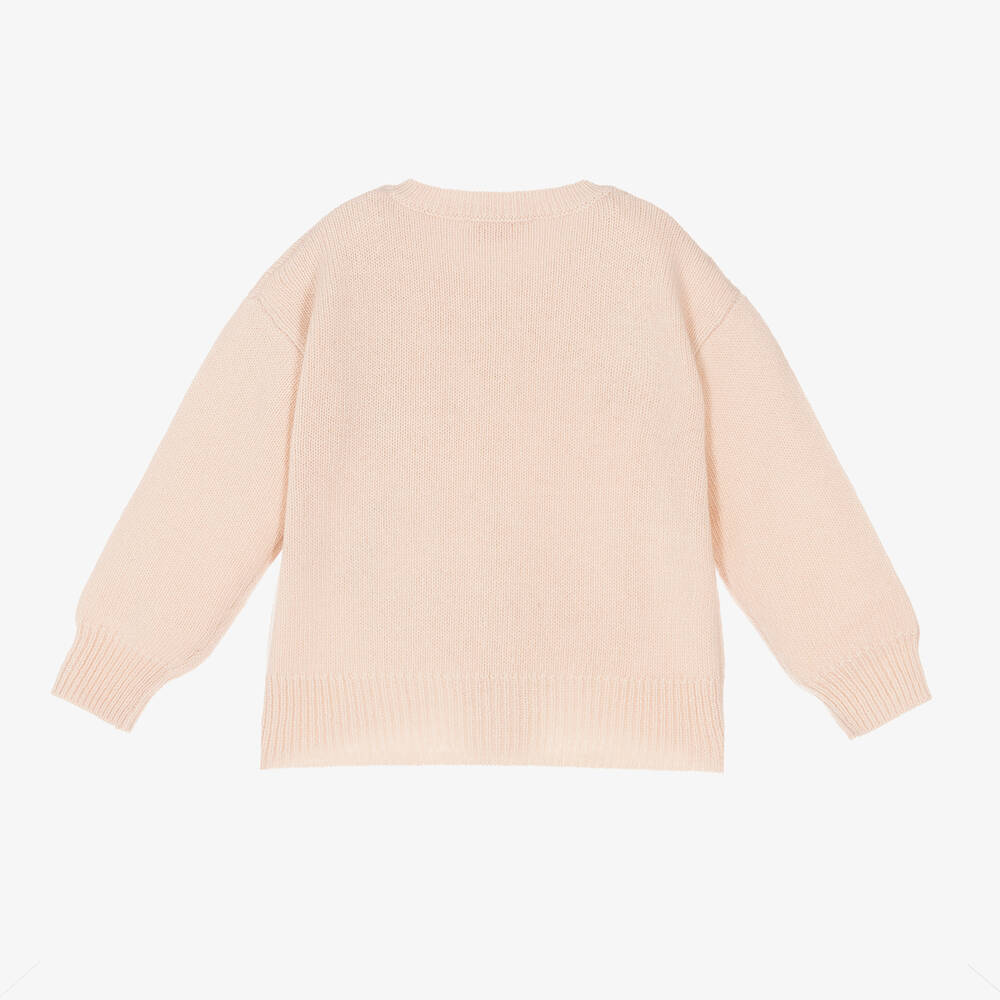 Il Gufo-Girls Pink Wool Cardigan | Childrensalon Outlet