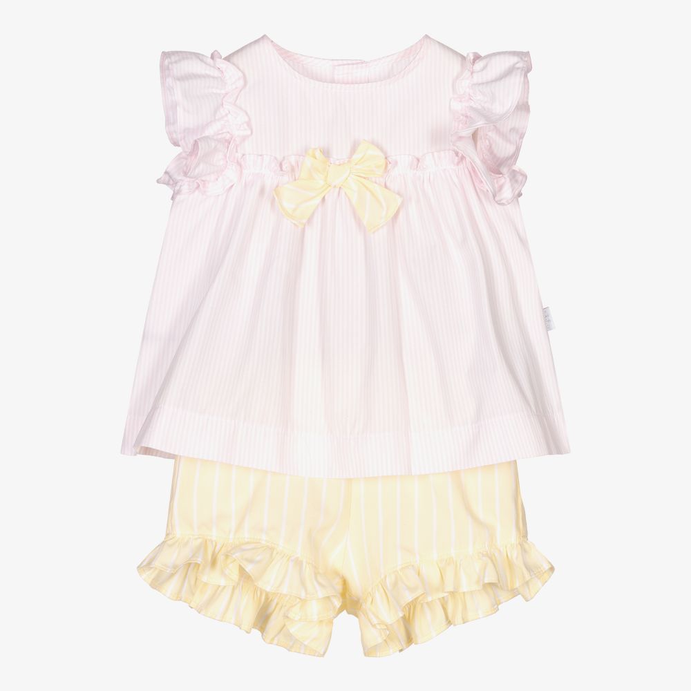 Il Gufo - Ensemble short rose et jaune Fille | Childrensalon