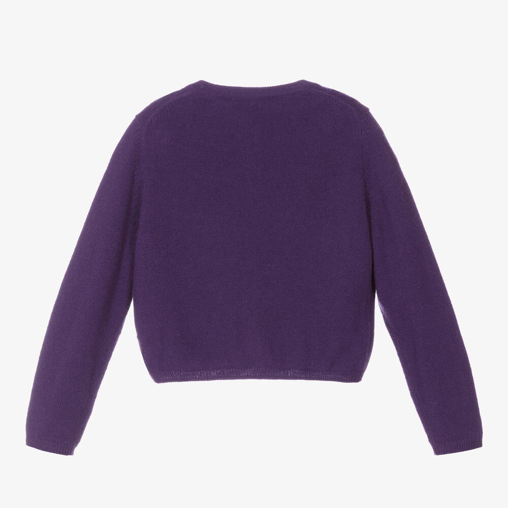 Il Gufo-Фиолетовый шерстяной кардиган | Childrensalon Outlet