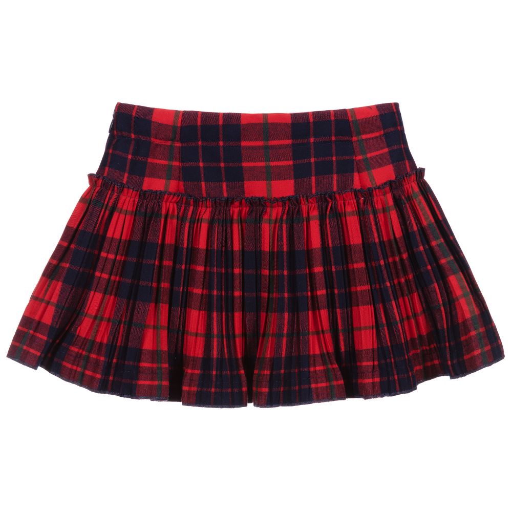 Red and blue plaid skirt outlet