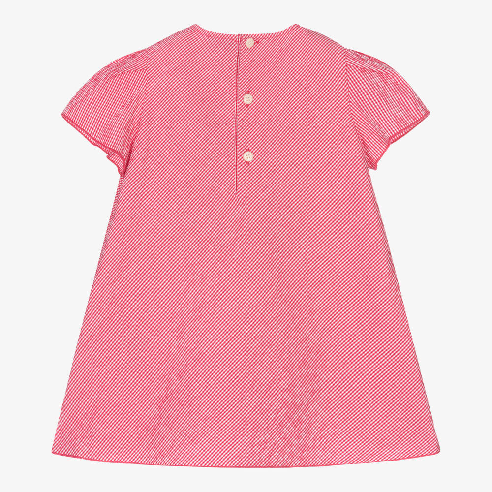 Il Gufo-Girls Red Gingham Tulip Dress | Childrensalon Outlet