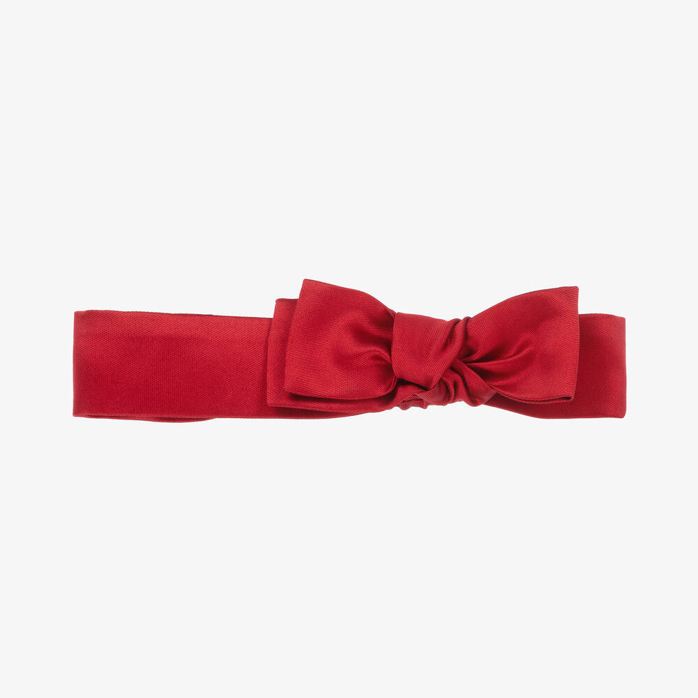 Il Gufo - Bandeau rouge en satin Fille | Childrensalon