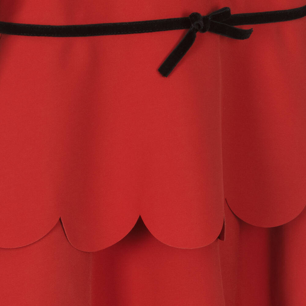 Il Gufo-فستان مزيج جيرسي لون أحمر | Childrensalon Outlet