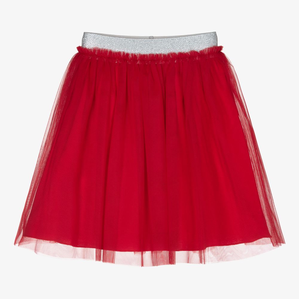 Childrens red tulle skirt hot sale