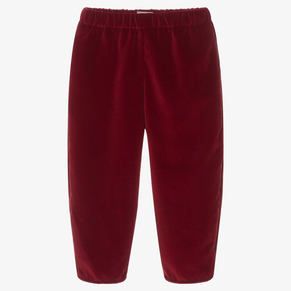 Il Gufo - Красные велюровые брюки для девочек | Childrensalon