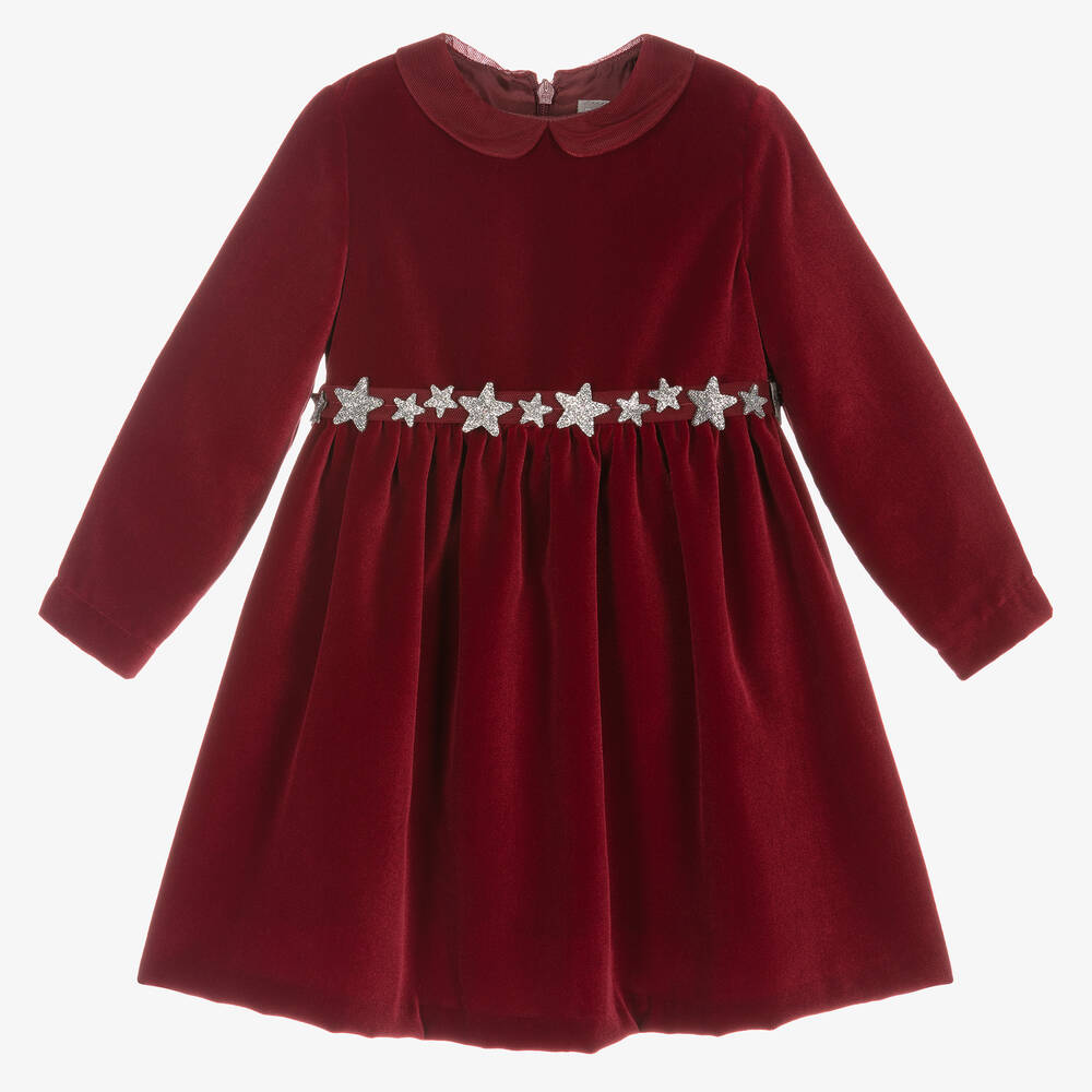 Il Gufo-Girls Red Velvet Dress | Childrensalon Outlet