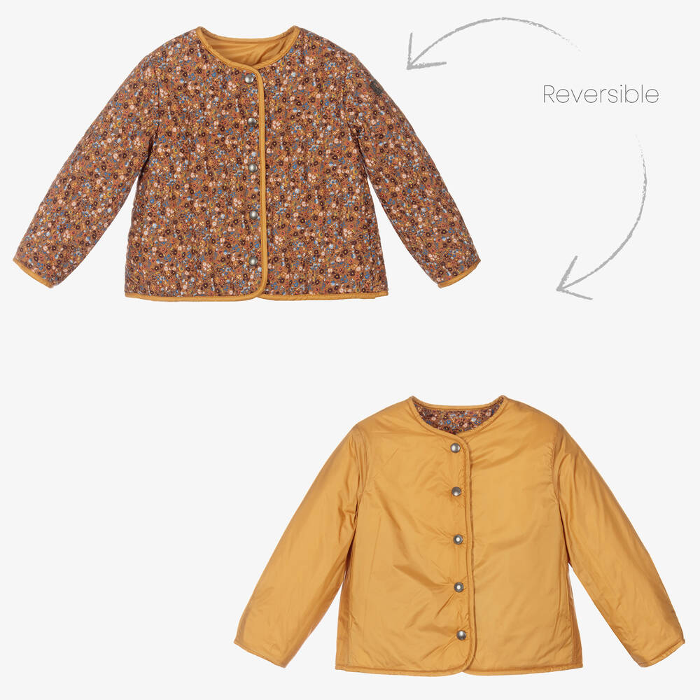 Il Gufo-Girls Reversible Quilted Jacket | Childrensalon Outlet