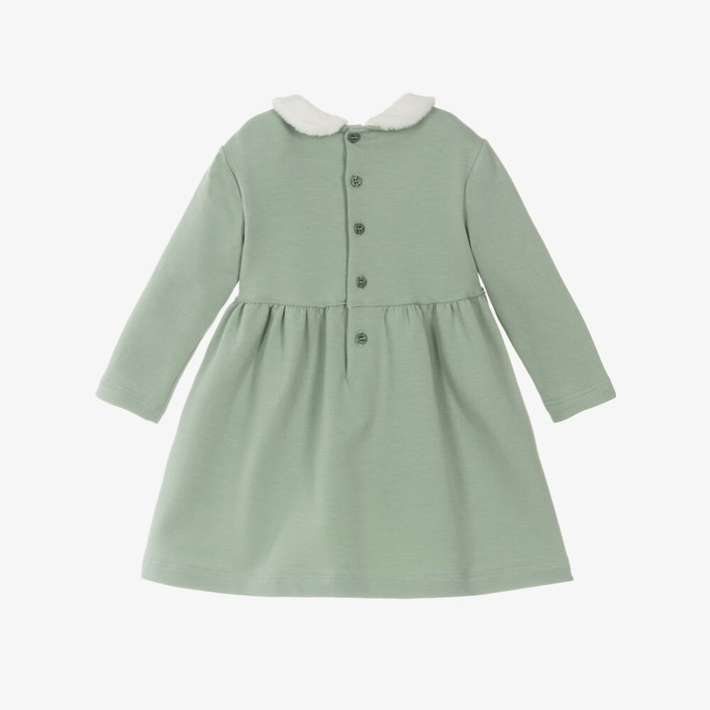Il Gufo-Girls Sage Green Jersey Dress | Childrensalon Outlet